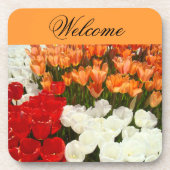 Willkommener Untersetzer Tulpe-Blumenkorken (Vorderseite)