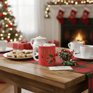 Willkommener Weihnachtsgast Kaffeetasse