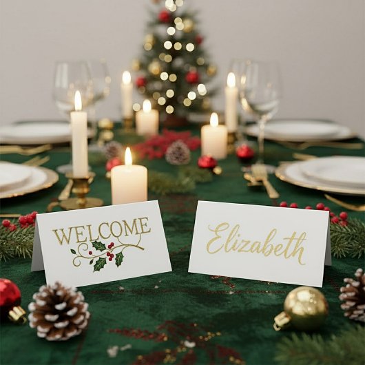 Willkommener Weihnachtsgast Platzkarte