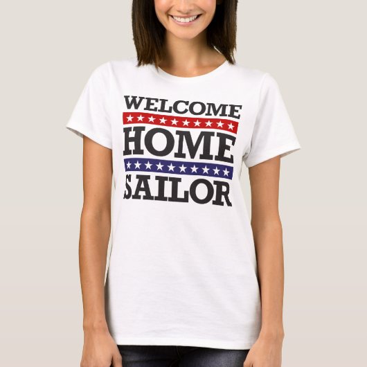 Willkommener Zuhause-Seemann T-Shirt (Vorderseite)