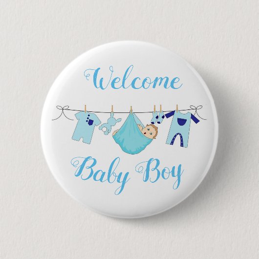 Willkommenes Baby Button (Vorderseite)