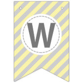 Willkommenes Baby-- hellgelber und grauer Wimpelkette (Dritte Fahne)