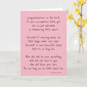 Willkommenes Baby Karte (Gelbe Blume)