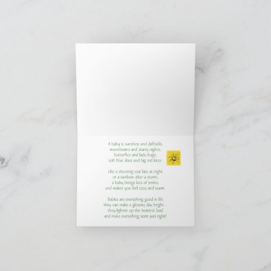 Willkommenes Baby! Karte (Innenseite)
