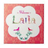 Willkommenes Baby Laila:. Fliese (Vorderseite)