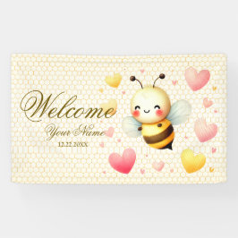 Willkommenes farbiges Happy Little Honey Bee Party Banner