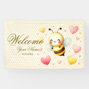 Willkommenes farbiges Happy Little Honey Bee Party Banner