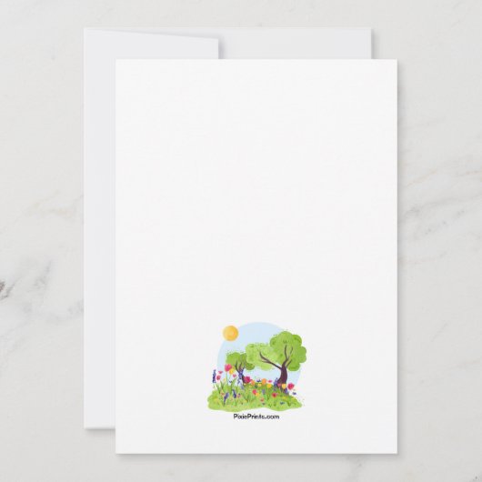 Willkommenes Frühjahr Mittagessen Einladung (Rückseite)