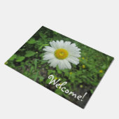 Willkommenes Gänseblümchen Fußmatte (Schrägansicht)