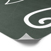 Willkommenes Hochzeitssegment Vintages Chalkboard Poster (Ecke)