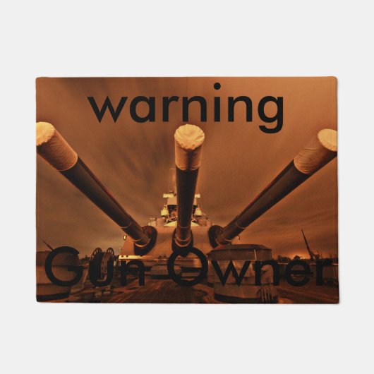 Willkommenes mattes des Waffenbesitzers Fußmatte (Vorderseite)