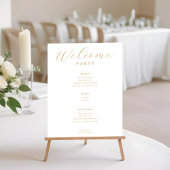 Willkommenes Party Drink Menü Poster