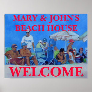 WILLKOMMENES STRAND-HAUS - PLAKAT