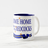 Willkommenes Zuhause, das Redcocks kämpft Zweifarbige Tasse (VorderseiteRechts)