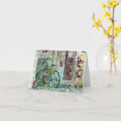 "Willkommenes Zuhause-" Fahrrad-Kunst-Karte Karte (Gelbe Blume)