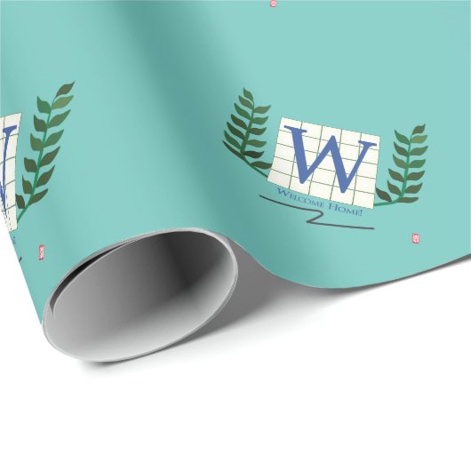 Willkommenes Zuhause Geschenkpapier (Rolleneckpunkt)