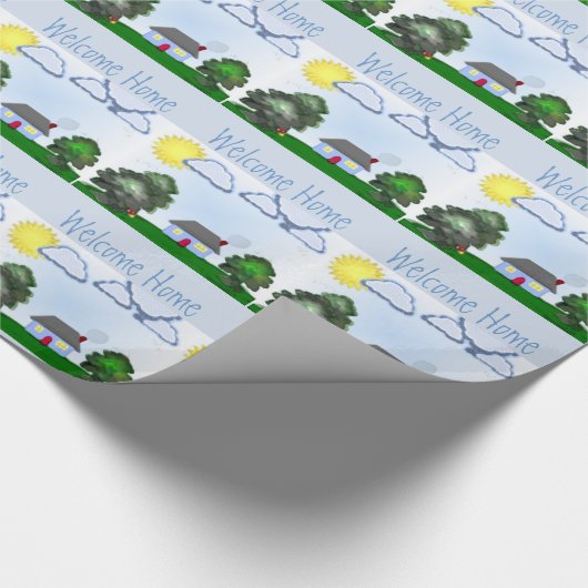 Willkommenes Zuhause Geschenkpapier (Ecke)