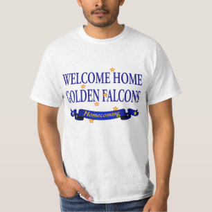 Willkommenes Zuhause-goldene Falken T-Shirt