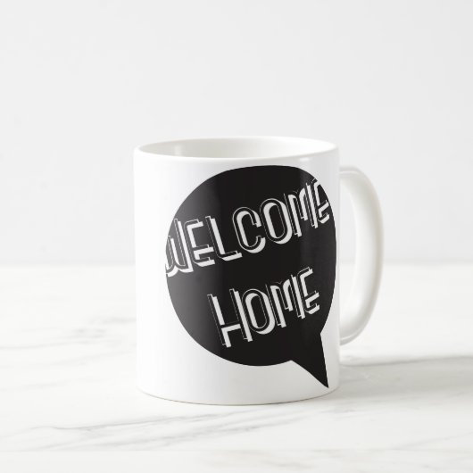 Willkommenes Zuhause Kaffeetasse (VorderseiteRechts)