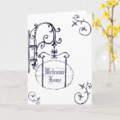 Willkommenes Zuhause Karte (Gelbe Blume)