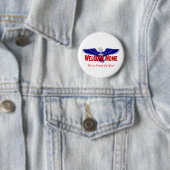 Willkommenes Zuhause-Militär knöpft Button (Beispiel)