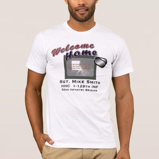 Willkommenes Zuhause-militärisches T-Shirt (Vorderseite)