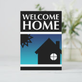 willkommenes Zuhause (Modsonnenuntergang) Einladung (Stehend Vorderseite)