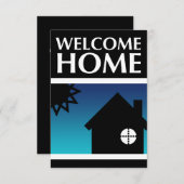 willkommenes Zuhause (Modsonnenuntergang) Einladung (Vorne/Hinten)