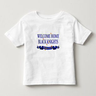 Willkommenes Zuhause-schwarze Ritter Kleinkind T-shirt