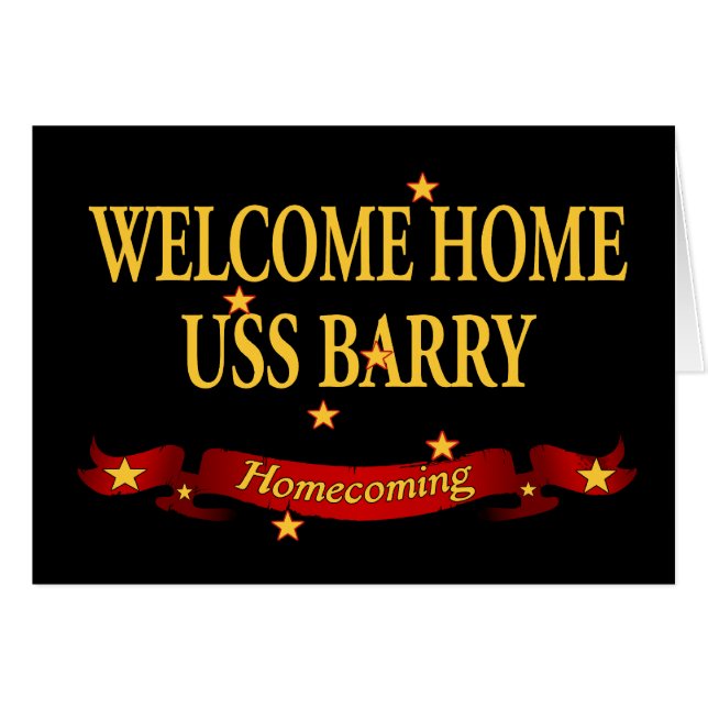 Willkommenes Zuhause USS Barry (Vorderseite (Horizontal))