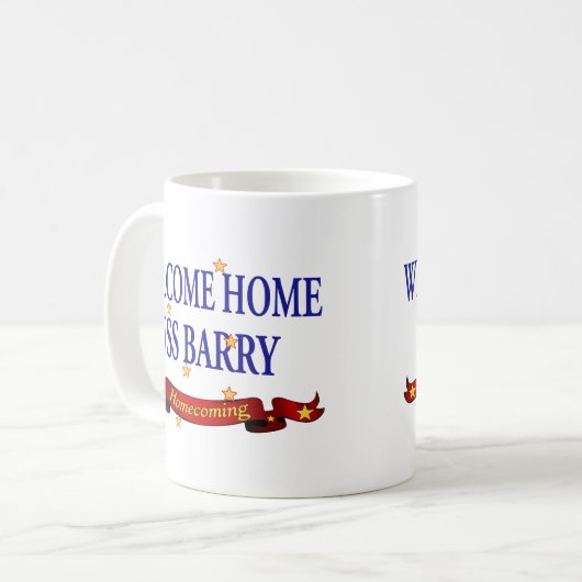 Willkommenes Zuhause USS Barry Kaffeetasse (Vorderseite Links)