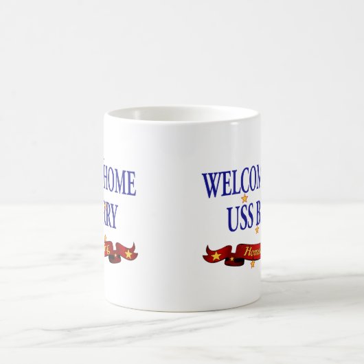 Willkommenes Zuhause USS Barry Kaffeetasse (Mittel)