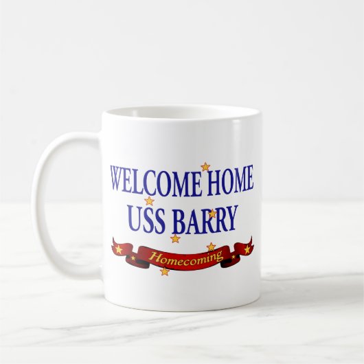 Willkommenes Zuhause USS Barry Kaffeetasse (Links)