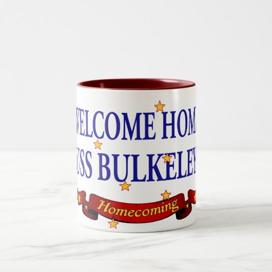 Willkommenes Zuhause USS Bulkeley Zweifarbige Tasse (Mittel)