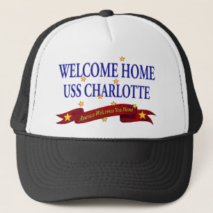 Willkommenes Zuhause USS Charlotte Truckerkappe
