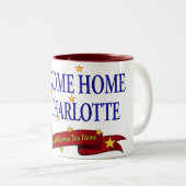Willkommenes Zuhause USS Charlotte Zweifarbige Tasse (VorderseiteRechts)