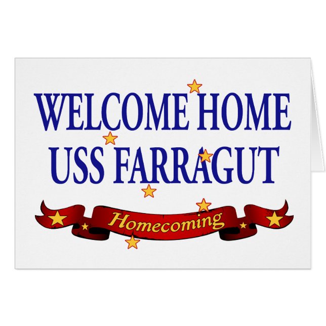 Willkommenes Zuhause USS Farragut (Vorderseite (Horizontal))