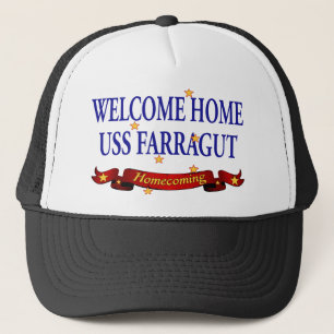 Willkommenes Zuhause USS Farragut Truckerkappe