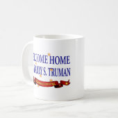 Willkommenes Zuhause USS Harry S. Truman Kaffeetasse (Vorderseite Links)