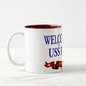 Willkommenes Zuhause USS Higgins Zweifarbige Tasse (Links)