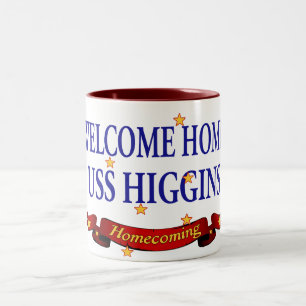 Willkommenes Zuhause USS Higgins Zweifarbige Tasse