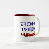 Willkommenes Zuhause USS Leyte Gulf Zweifarbige Tasse (VorderseiteRechts)