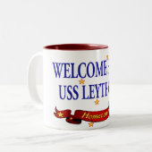 Willkommenes Zuhause USS Leyte Gulf Zweifarbige Tasse (Vorderseite Links)