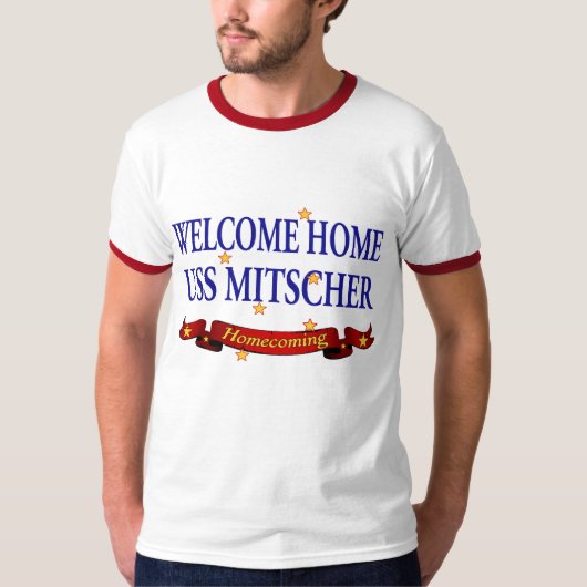Willkommenes Zuhause USS Mitscher T-Shirt (Vorderseite)
