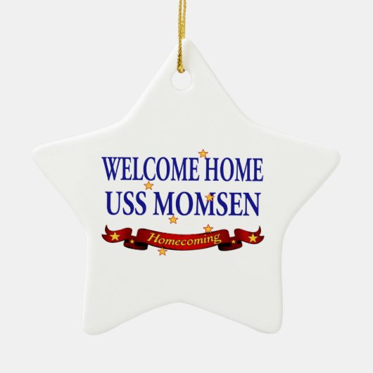 Willkommenes Zuhause USS Momsen Keramik Ornament (Vorne)