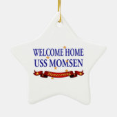Willkommenes Zuhause USS Momsen Keramik Ornament (Hinten)