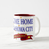 Willkommenes Zuhause USS Oklahoma City Zweifarbige Tasse (VorderseiteRechts)