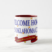 Willkommenes Zuhause USS Oklahoma City Zweifarbige Tasse (Mittel)