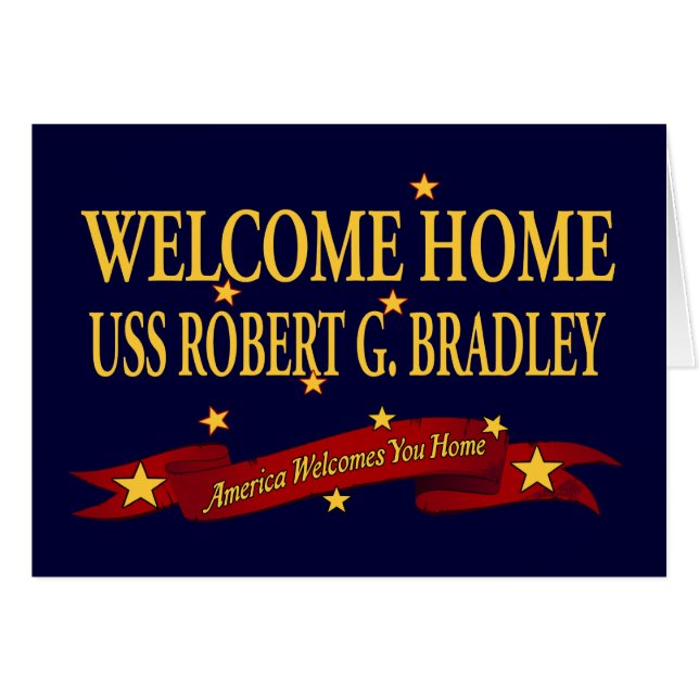 Willkommenes Zuhause USS Robert G. Bradley (Vorderseite (Horizontal))