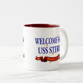 Willkommenes Zuhause USS Sterett Zweifarbige Tasse (VorderseiteRechts)